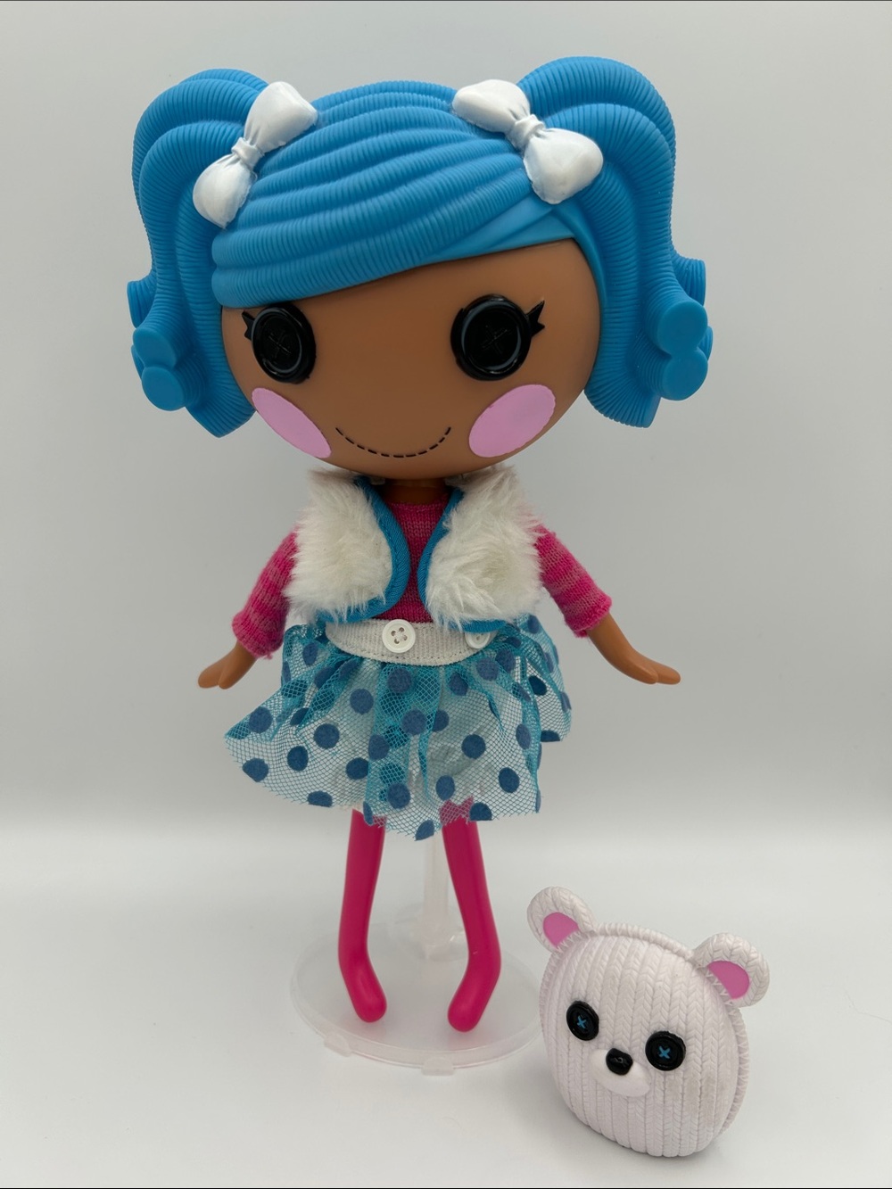Mittens Fluff ’N’ Stuff Original 2010 Lalaloopsy 12” Doll with Polar Bear Pet